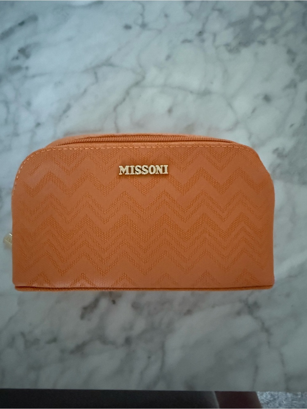 Delta One x Missoni Orange Amenity Kit Travel Toiletry Bag